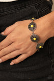Mojave Mandalas - Yellow Bracelet - Paparazzi Accessories Bracelet Bedazzle Me Pretty Mobile Fashion Boutique