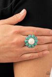 Mojave Marigold - White Ring - Paparazzi Accessories Ring Bedazzle Me Pretty Mobile Fashion Boutique