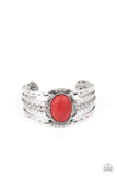 Mojave Mecca - Red Bracelet - Paparazzi Accessories Bracelet Bedazzle Me Pretty Mobile Fashion Boutique
