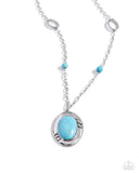 Mojave Meditation - Blue Necklace - Paparazzi Accessories Necklace Bedazzle Me Pretty Mobile Fashion Boutique