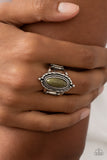 Mojave Metro - Green Ring - Paparazzi Accessories Ring Bedazzle Me Pretty Mobile Fashion Boutique