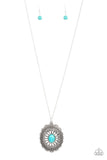 Mojave Mirage - Blue Necklace - Paparazzi Accessories Necklace Bedazzle Me Pretty Mobile Fashion Boutique