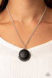 Mojave Moon - Black Necklace - Paparazzi Accessories Necklace Bedazzle Me Pretty Mobile Fashion Boutique