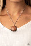 Mojave Moon - Brown Necklace - Paparazzi Accessories Necklace Bedazzle Me Pretty Mobile Fashion Boutique