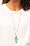 Mojave Mountaineer - Blue Necklace - Paparazzi Accessories Necklace Bedazzle Me Pretty Mobile Fashion Boutique