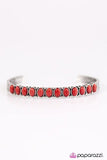Mojave Rainbow - Red Bracelet - Paparazzi Accessories Bracelet Bedazzle Me Pretty Mobile Fashion Boutique