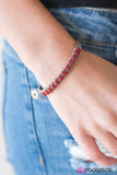 Mojave Rainbow - Red Bracelet - Paparazzi Accessories Bracelet Bedazzle Me Pretty Mobile Fashion Boutique
