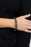 Molten Mogul - Green Bracelet - Paparazzi Accessories Bracelet Bedazzle Me Pretty Mobile Fashion Boutique