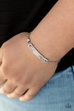 Mom Always Knows - White Bracelet - Paparazzi Accessories Bracelet Bedazzle Me Pretty Mobile Fashion Boutique-MOM