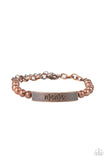 Mom Squad - Copper Bracelet - Paparazzi Accessories Bracelet FS-Bedazzle Me Pretty Mobile Fashion Boutique