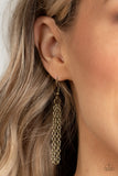 Monarch Meadow - Brass Necklace - Paparazzi Accessories Necklace Bedazzle Me Pretty Mobile Fashion Boutique
