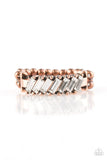 Money Hungry - Copper Ring - Paparazzi Accessories Ring Bedazzle Me Pretty Mobile Fashion Boutique