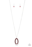 Money Mood - Red Necklace - Paparazzi Accessories Necklace Bedazzle Me Pretty Mobile Fashion Boutique