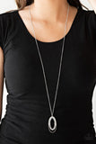 Money Mood - White Necklace - Paparazzi Accessories Necklace Bedazzle Me Pretty Mobile Fashion Boutique