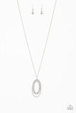 Money Mood - White Necklace - Paparazzi Accessories Necklace Bedazzle Me Pretty Mobile Fashion Boutique