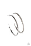 Monochromatic Curves - Black Earrings - Paparazzi Accessories Earrings Bedazzle Me Pretty Mobile Fashion Boutique