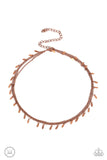 Monochromatic Magic - Copper Necklace - Paparazzi Accessories Necklace Bedazzle Me Pretty Mobile Fashion Boutique
