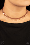 Monochromatic Magic - Copper Necklace - Paparazzi Accessories Necklace Bedazzle Me Pretty Mobile Fashion Boutique