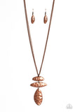 Monochromatic Model - Copper Necklace - Paparazzi Accessories Necklace Bedazzle Me Pretty Mobile Fashion Boutique