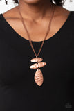 Monochromatic Model - Copper Necklace - Paparazzi Accessories Necklace Bedazzle Me Pretty Mobile Fashion Boutique