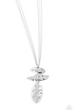 Monochromatic Model - Silver Necklace - Paparazzi Accessories Necklace Bedazzle Me Pretty Mobile Fashion Boutique