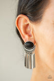 Monsoon Season - Black Earrings - Paparazzi Accessories Earrings Bedazzle Me Pretty Mobile Fashion Boutique