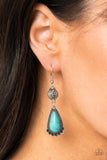 Montana Mountains - Blue Earrings - Paparazzi Accessories Earrings Bedazzle Me Pretty Mobile Fashion Boutique