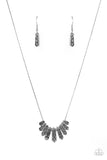 Monumental March - Silver Necklace - Paparazzi Accessories Necklace Bedazzle Me Pretty Mobile Fashion Boutique