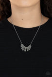 Monumental March - Silver Necklace - Paparazzi Accessories Necklace Bedazzle Me Pretty Mobile Fashion Boutique