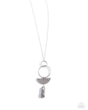 Monumental Obelisk - Silver Necklace - Paparazzi Accessories Necklace Bedazzle Me Pretty Mobile Fashion Boutique