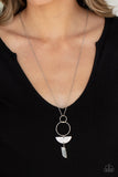 Monumental Obelisk - White Necklace - Paparazzi Accessories Necklace Bedazzle Me Pretty Mobile Fashion Boutique