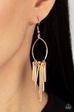 Mood Swing - Gold Earrings - Paparazzi Accessories Earrings Bedazzle Me Pretty Mobile Fashion Boutique