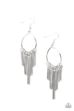 Mood Swing - Silver Earrings - Paparazzi Accessories Earrings Bedazzle Me Pretty Mobile Fashion Boutique