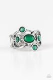 Moon Mood - Green Ring - Paparazzi Accessories Ring Bedazzle Me Pretty Mobile Fashion Boutique