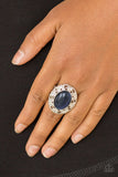 Moonlit Marigold - Blue Ring - Paparazzi Accessories Ring Bedazzle Me Pretty Mobile Fashion Boutique