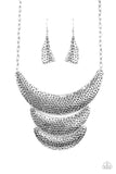 Moonwalk Magic - Silver Necklace - Paparazzi Accessories Necklace Bedazzle Me Pretty Mobile Fashion Boutique