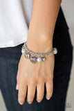 More Amour - Silver Bracelet - Paparazzi Accessories Bracelet Bedazzle Me Pretty Mobile Fashion Boutique