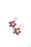 More FLOWER To You! - Purple Earrings - Paparazzi Accessories Earrings Bedazzle Me Pretty Mobile Fashion Boutique