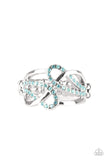 More Or FLAWLESS - Blue Ring - Paparazzi Accessories Ring Bedazzle Me Pretty Mobile Fashion Boutique