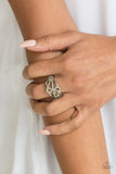 More Or FLAWLESS - Green Ring - Paparazzi Accessories Ring Bedazzle Me Pretty Mobile Fashion Boutique