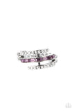 More To Go Around - Purple Ring - Paparazzi Accessories Ring Bedazzle Me Pretty Mobile Fashion Boutique