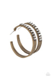 More To Love - Brass Earrings - Paparazzi Accessories Earrings Bedazzle Me Pretty Mobile Fashion Boutique