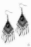 Mostly Monte-ZUMBA - Black Earrings - Paparazzi Accessories Earrings Bedazzle Me Pretty Mobile Fashion Boutique