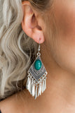 Mostly Monte-ZUMBA - Green Earrings - Paparazzi Accessories Earrings Bedazzle Me Pretty Mobile Fashion Boutique