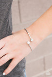 Mother Of Pearl - White Bracelet - Paparazzi Accessories Bracelet Bedazzle Me Pretty Mobile Fashion Boutique