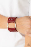 Moto Mayhem - Red Bracelet - Paparazzi Accessories Bracelet Bedazzle Me Pretty Mobile Fashion Boutique