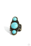 Mountain Mecca - Brass Ring - Paparazzi Accessories Ring Bedazzle Me Pretty Mobile Fashion Boutique