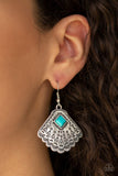 Mountain Mesa - Blue Earrings - Paparazzi Accessories Earrings Bedazzle Me Pretty Mobile Fashion Boutique