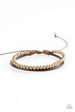 Mountain Mod - Brass Bracelet - Paparazzi Accessories Bracelet Bedazzle Me Pretty Mobile Fashion Boutique