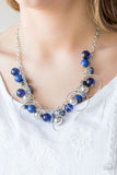 Mountain Mosaic - Blue Necklace - Paparazzi Accessories Necklace Bedazzle Me Pretty Mobile Fashion Boutique